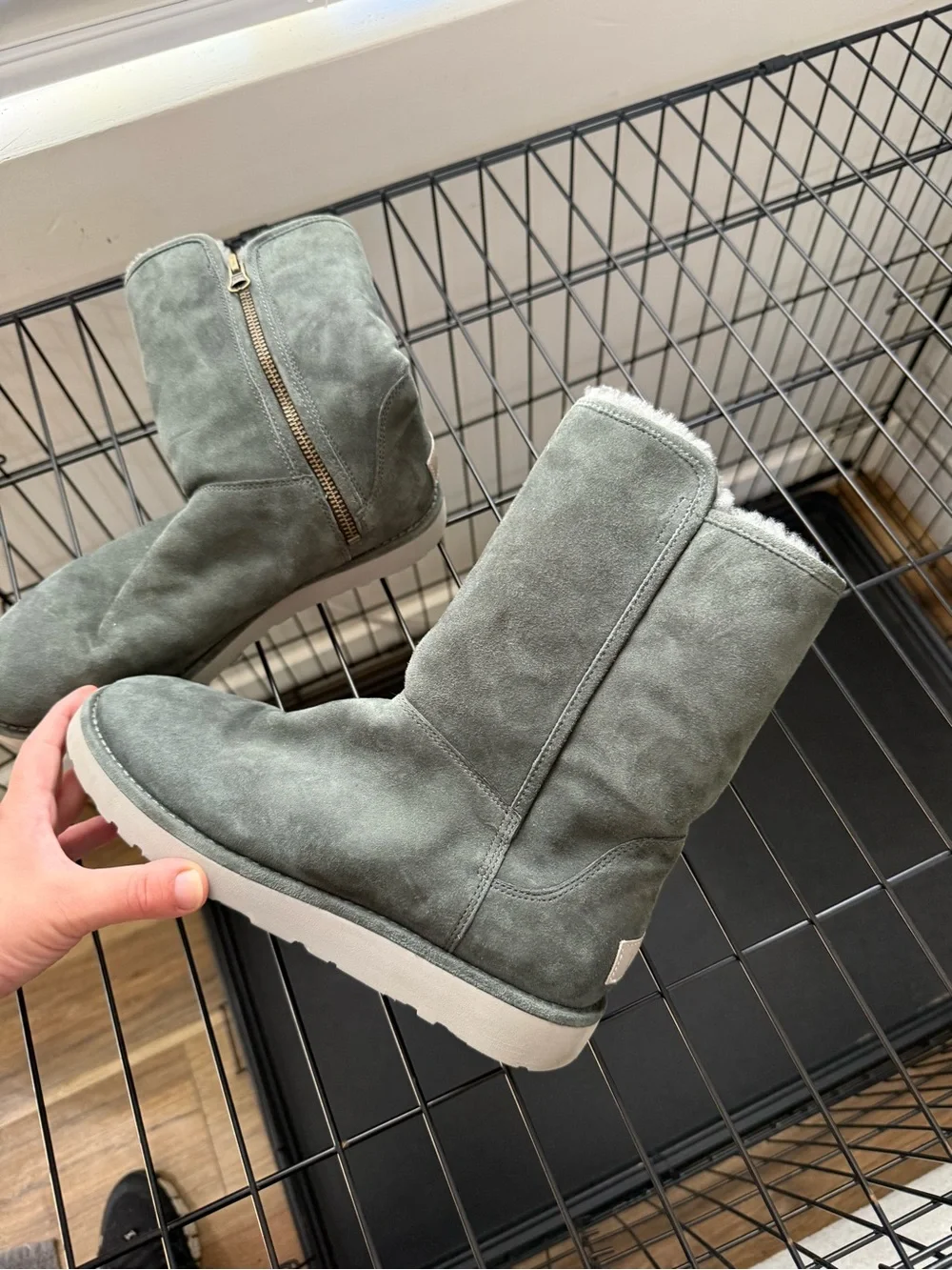UGG Women's Mid-Calf Suede Boot in Gray